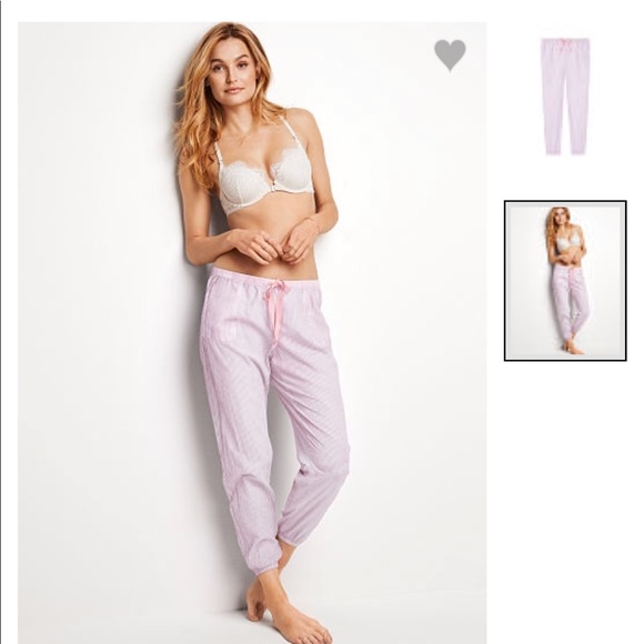 pink and white striped pants